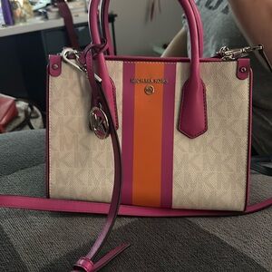 Pink and orange Michael Kors crossbody